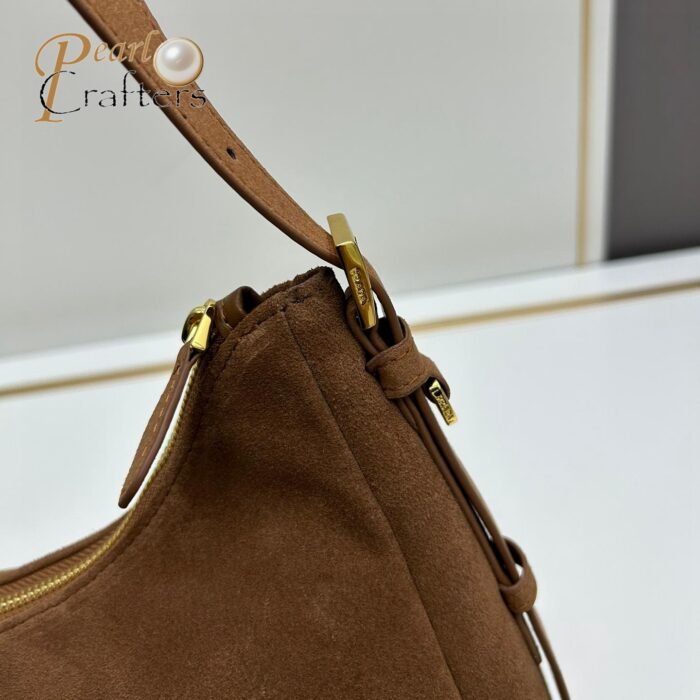⁦Prada Aimée medium suede shoulder bag 10A quality 1BC228⁩ - الصورة ⁦9⁩