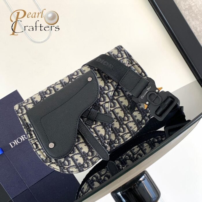 DIOR Saddle Men Clutch bag Mirror Embroidery Crossbody Bag 10A - Image 4