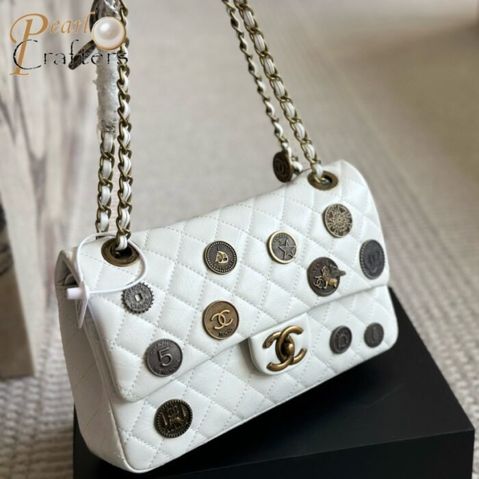Chanel Coin Badge Charm Shoulder Bag Crossbody Bag Tote Bag - Image 3