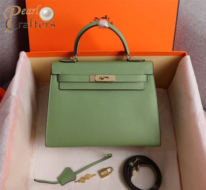 Hermes Kelly Gold Buckle Bag-Epsom Shoulder Bag Handbag - Image 6