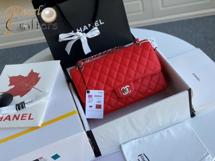 Chanel Caviar CF Medium 25CM Shoulder Bag 10A Quality - Image 4