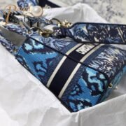 Dior The LADY D-LITE Bag Blue Dior Palms Embroidery M0565OREU_M928 - Image 8