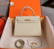 Hermes Kelly Gold Buckle Bag-Epsom Shoulder Bag Handbag - Image 11