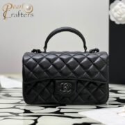 Chanel Classic Mini Flap Bag Top Handle Shoulder Bag Handbag 10A - Image 5