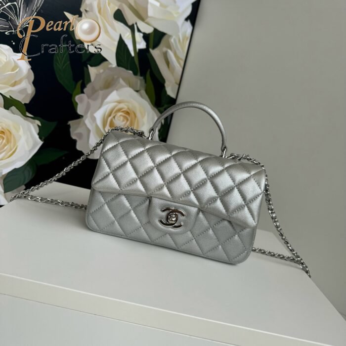 Chanel Classic Mini Flap Bag Top Handle Shoulder Bag Handbag 10A - Image 25