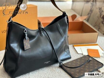 Louis Vuitton CarrvAll Dark Tote Bag Shoulder Bag Handbag