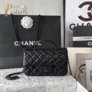 Chanel Classic Flag Bag Flap Bag SO Black Lambskin 20CM Shoulder Bag （10a mirror version）
