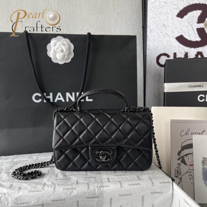Chanel Classic Flag Bag Flap Bag SO Black Lambskin 20CM Shoulder Bag （10a mirror version） - Image 1