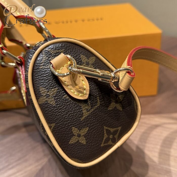 Louis Vuitton Speedy Shoulder Bag Nano Brown Canvas Monogram Coated(10a mirror version) - Image 4