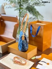 Louis Vuitton Denim Shoulder Bag - Image 4