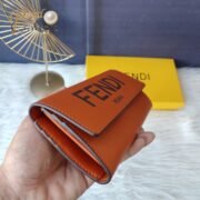 Fendi Roma Logo Embossed Long Flap Calfskin Wallet Handbag - Image 6