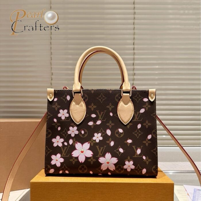 Louis Vuitton LV Takashi Murakami CHERRY BLOSSOM Tote  Shopping Bag Shoulder Crossbody Handbag M13269 - Image 6