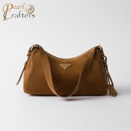 Prada Aimée medium suede shoulder bag 10A quality 1BC228