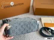 ⁦Louis Vuitton Denim Soft Trunk Shoulder Bag Handbag⁩ - الصورة ⁦8⁩