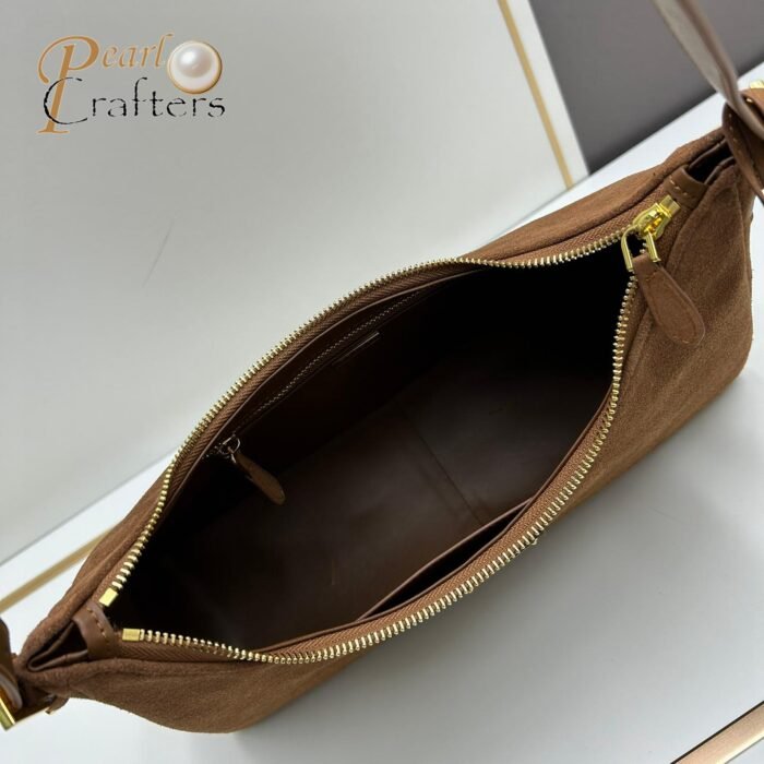 ⁦Prada Aimée medium suede shoulder bag 10A quality 1BC228⁩ - الصورة ⁦10⁩